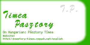 timea pasztory business card